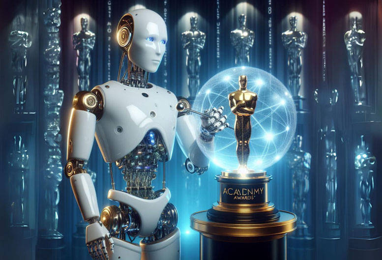 A humanoid robot trying to predict the academy awards 2024