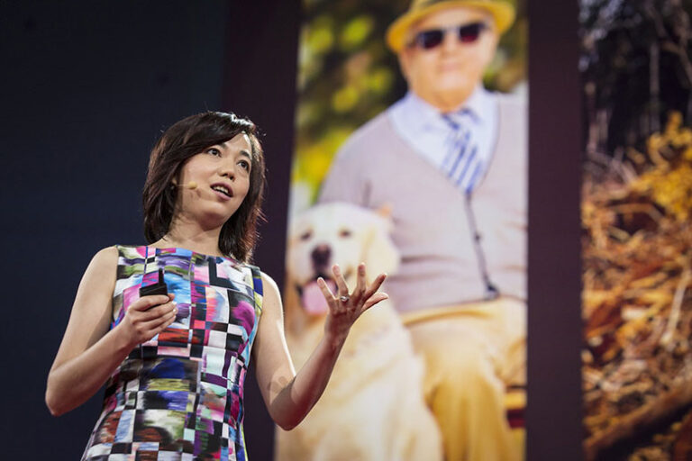 Fei-Fei Li speaking at TED Talks