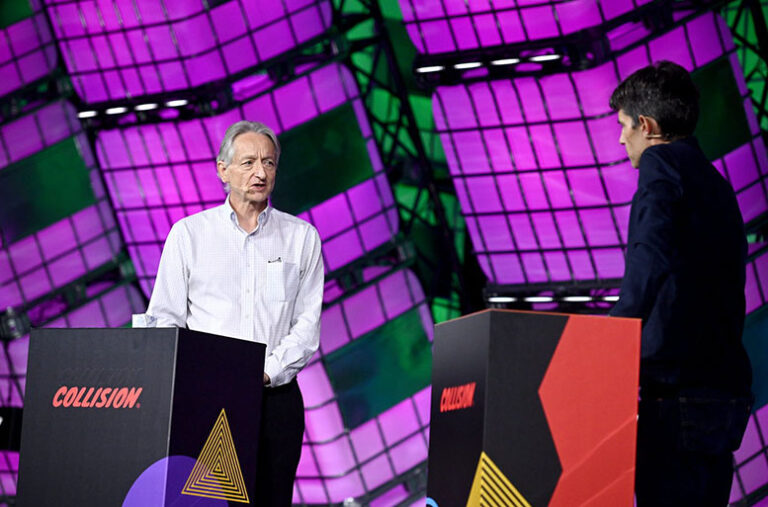 Geoffrey Hinton speaking in a panel of experts