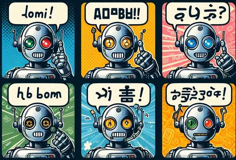 Robots speaking different languages