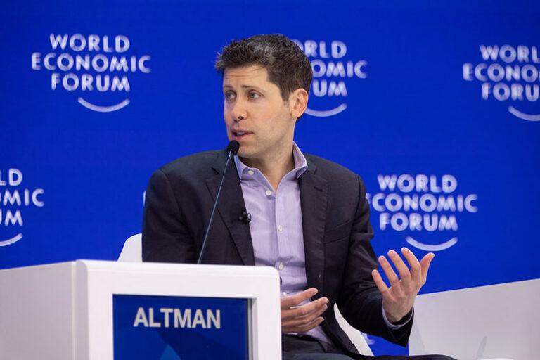 Sam Altman speaking at World Economic Forum