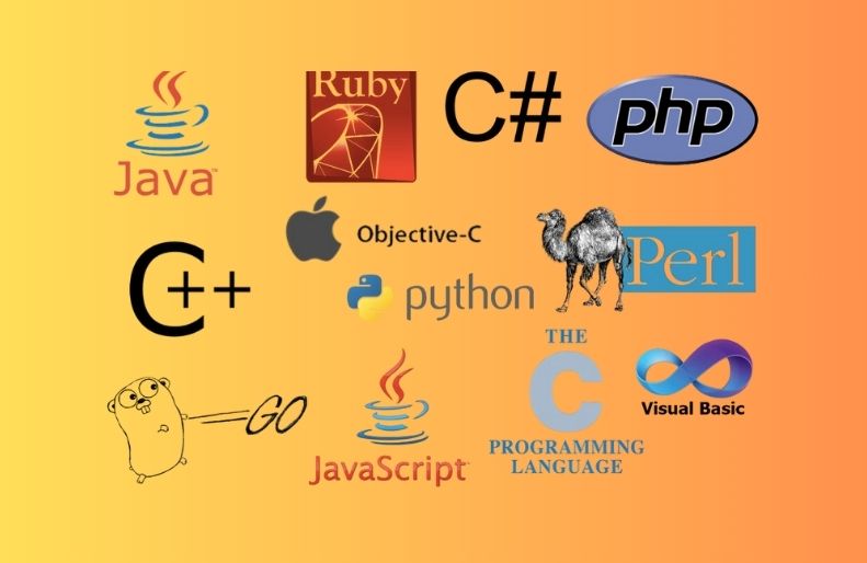 Logos of popular coding languages